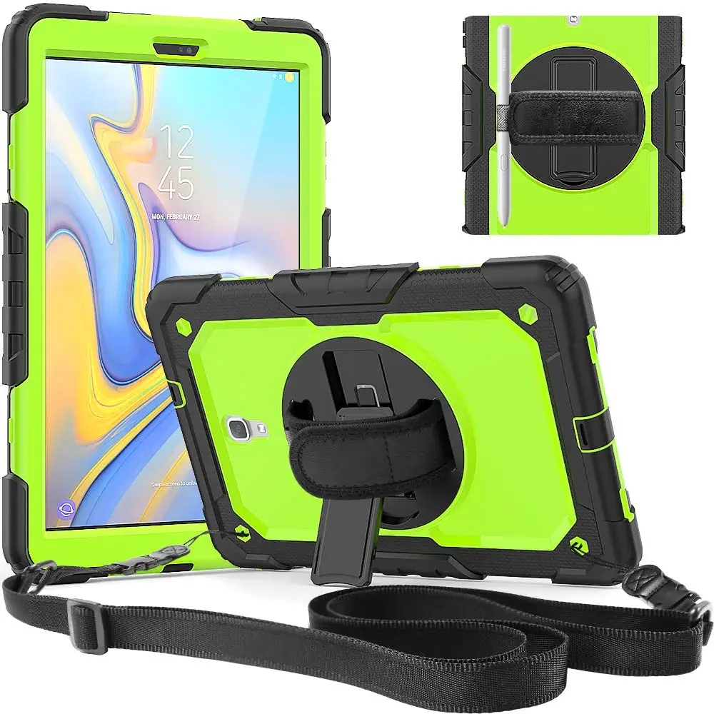 360 Degree Hand Strap Shoulder Strip Built-in Screen Protector Kid Cover Case for Samsung Galaxy Tab A 10.5 SM-T590 SM-595 T597
360 Degree Hand Strap Shoulder Strip Built-in Screen Protector Kid Cover Case for Samsung Galaxy Tab A 10.5 SM-T590 SM-595 T597