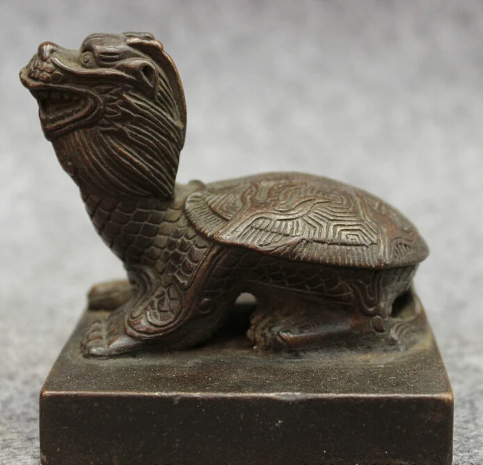 song voge gem S3281 Marked China Dynasty Palace Purple Bronze Dragon Turtle Statue Seal Stamp Signet
song voge gem S3281 Marked China Dynasty Palace Purple Bronze Dragon Turtle Statue Seal Stamp Signet