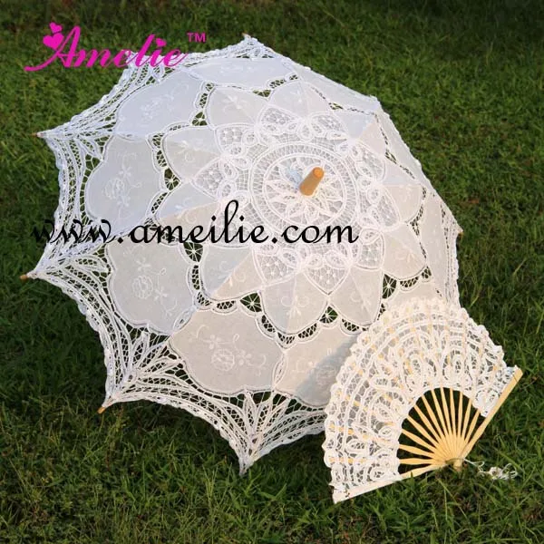 Hot Sale 30" Handmade Embroidered Lace Parasol Sun Umbrella And Lace Fan Wedding Birthday Gifts
Hot Sale 30" Handmade Embroidered Lace Parasol Sun Umbrella And Lace Fan Wedding Birthday Gifts