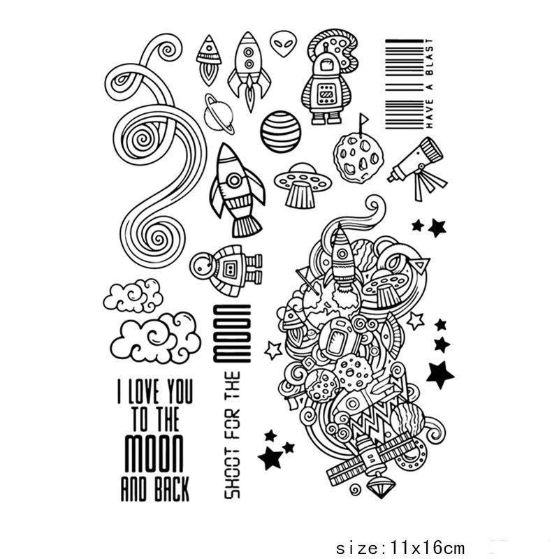 Spacecraft Rocket Astronaut Clear Stamps and Seal For DIY Scrapbooking photo albulm Card Making Decorative Silicon Stamp Crafts
Spacecraft Rocket Astronaut Clear Stamps and Seal For DIY Scrapbooking photo albulm Card Making Decorative Silicon Stamp Crafts