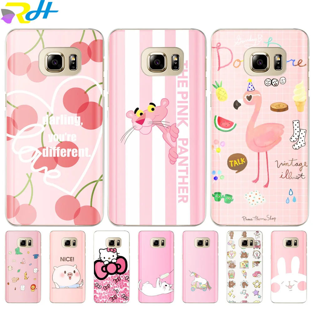 Мягкий ТПУ чехол для Samsung Galaxy S10 Plus Coque Etui розовая девушка сердце S6 Edge S7 S8 S9 S10e