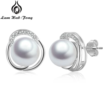 Pearl Earrings 925 Sterling Silver Stud Earrings with Cubic Zirconia Anniversary Gift Wedding Jewelry for Women (Lam Hub Fong)
Pearl Earrings 925 Sterling Silver Stud Earrings with Cubic Zirconia Anniversary Gift Wedding Jewelry for Women (Lam Hub Fong)