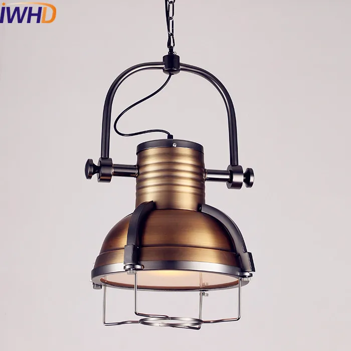 

IWHD Retro Loft Style Industrial Pendant Lights Fixtures Home Lighting American Lampen Vintage Light Hanging Lamp Lamparas