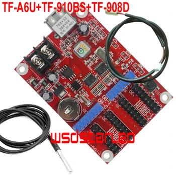 TF-A6U+TF-910BS+TF-908D Brightness Sensor+Temperature Sensor 2*HUB08 & 4*HUB12 768*32 USB Single color LED controller card
TF-A6U+TF-910BS+TF-908D Brightness Sensor+Temperature Sensor 2*HUB08 & 4*HUB12 768*32 USB Single color LED controller card