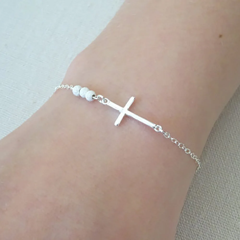 Hand Accessories Spring New Alloy Simple Cross Bracelet Adjustable Beaded Charm Bracelets for Women Jewelry
Hand Accessories Spring New Alloy Simple Cross Bracelet Adjustable Beaded Charm Bracelets for Women Jewelry