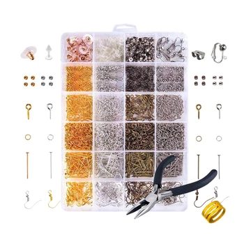 Jewelry Making Findings Accessories Beading Threads Needle Rings Pins Earring Hooks Backs-Gold Silver Bronze-Pliers for Starters
Jewelry Making Findings Accessories Beading Threads Needle Rings Pins Earring Hooks Backs-Gold Silver Bronze-Pliers for Starters