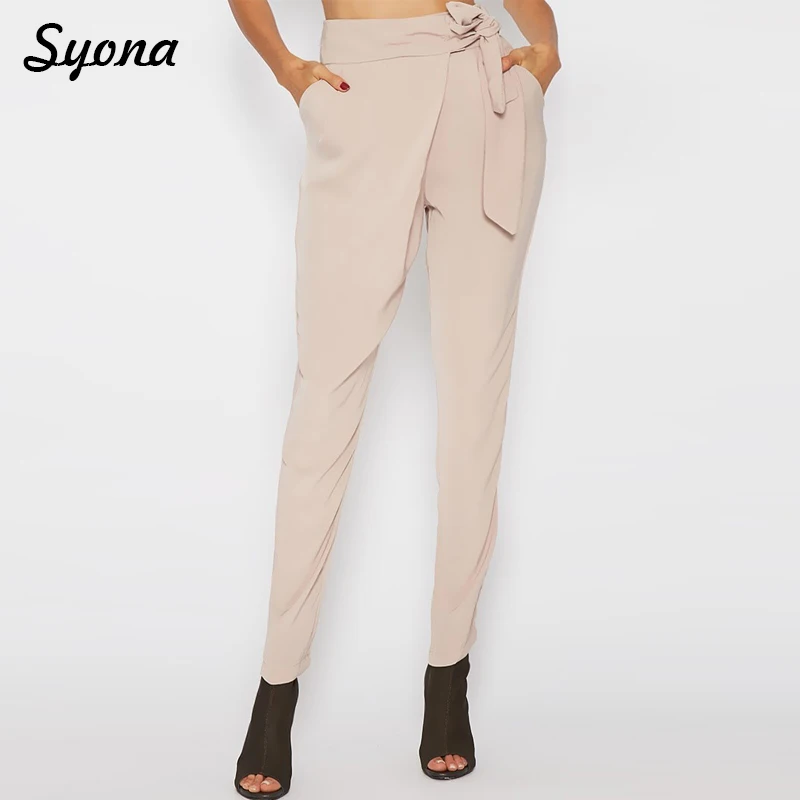 Long Pencil PANTS Formal Work OFFICE Lady Women Wear High Waist Tie Belt Beige Trousers Elegant Pantacourt Femme Pantaloons Slim
Long Pencil PANTS Formal Work OFFICE Lady Women Wear High Waist Tie Belt Beige Trousers Elegant Pantacourt Femme Pantaloons Slim