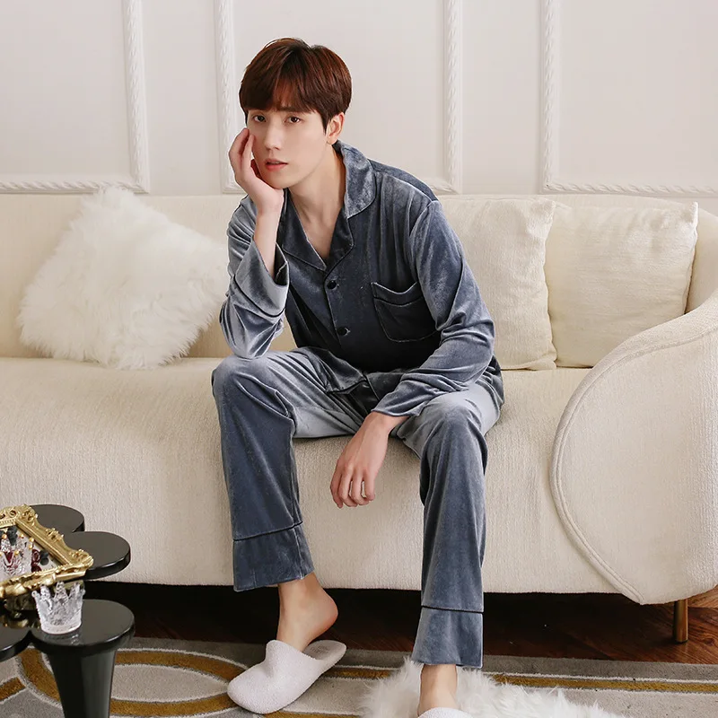 2018 Winter Men Pajamas Long Sleeve Male Pajama Set Men's Home Clothing Warm Pleuche Sleep Wear Pajamas For Men Sleepwear Suit
2018 Winter Men Pajamas Long Sleeve Male Pajama Set Men's Home Clothing Warm Pleuche Sleep Wear Pajamas For Men Sleepwear Suit