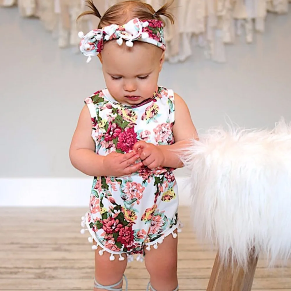 Cute Baby Girls Clothing Tops Floral Bodysuit Sleeveless Headband 2pcs Sunsuit Baby Girl Clothes Set 0-24M
Cute Baby Girls Clothing Tops Floral Bodysuit Sleeveless Headband 2pcs Sunsuit Baby Girl Clothes Set 0-24M