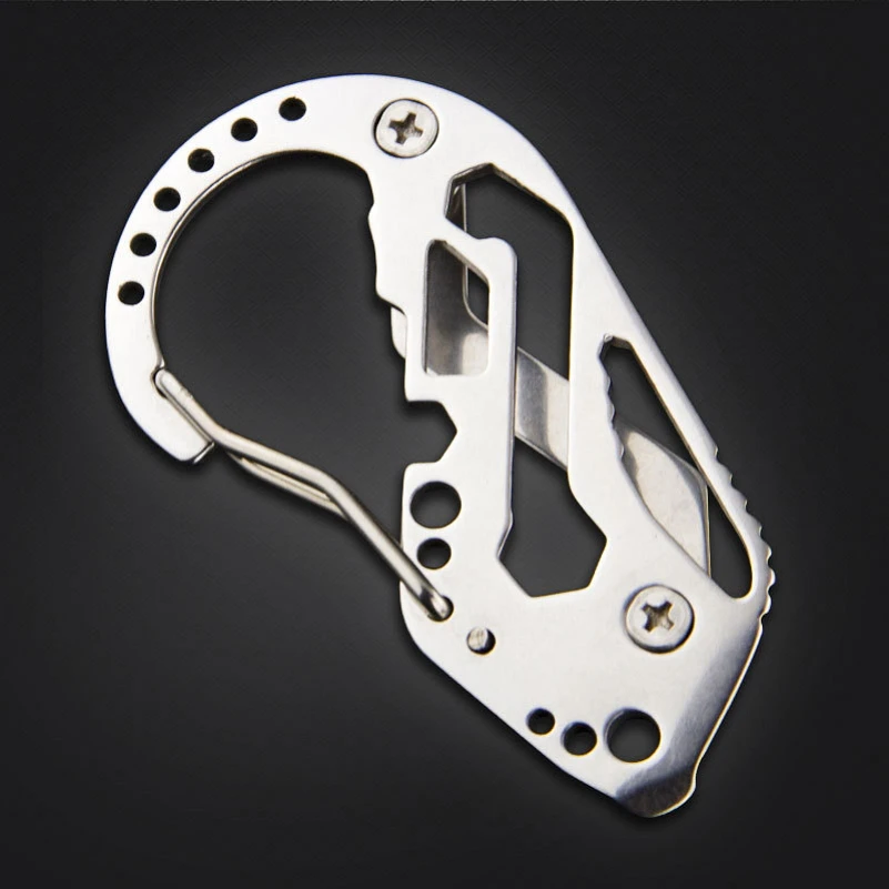 Mini Keychain Holder Portable EDC Stainless Steel Tool Carabiner Keychain Hook Multi-functional Traveller Key Ring Clip Pocket
Mini Keychain Holder Portable EDC Stainless Steel Tool Carabiner Keychain Hook Multi-functional Traveller Key Ring Clip Pocket