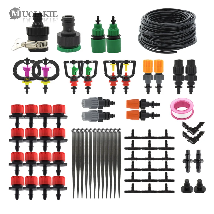 25M 7 Types Garden Irrigation Kits Micro Drip Sprinkler Adjustable Dripper Misting Spray System Yard Balcony Greenhouse Watering
25M 7 Types Garden Irrigation Kits Micro Drip Sprinkler Adjustable Dripper Misting Spray System Yard Balcony Greenhouse Watering