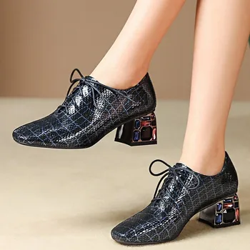 MLJUESE 2020 women pumps Sheepskin autumn spring lace up gray color crystal square toe high heels lady shoes party size 34-42
MLJUESE 2020 women pumps Sheepskin autumn spring lace up gray color crystal square toe high heels lady shoes party size 34-42