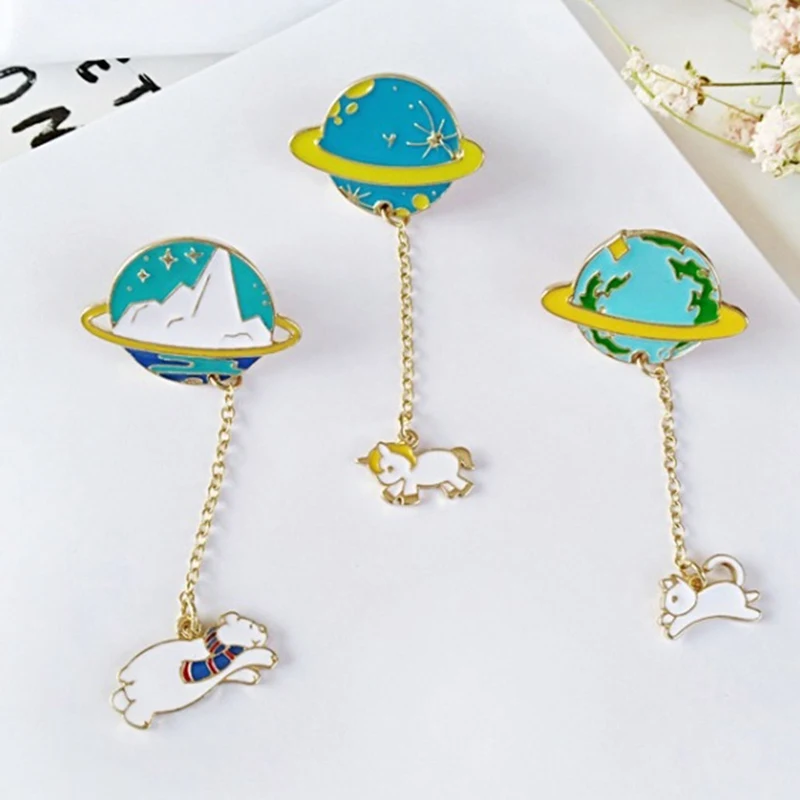 Cartoon Cute Alloy Earth Planet Astronaut Enamel Brooch Pin For Women Rabbit Cat Unicorn Bear Brooches Jewelry
Cartoon Cute Alloy Earth Planet Astronaut Enamel Brooch Pin For Women Rabbit Cat Unicorn Bear Brooches Jewelry
