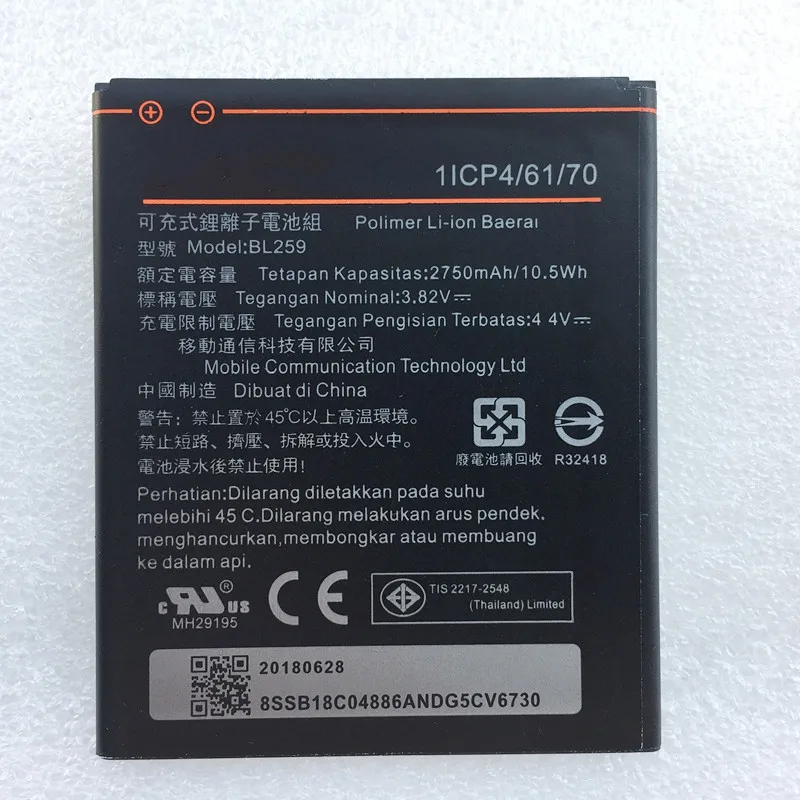 Original New 2750mAh BL259 For Lenovo Vibe K5 / K5 Plus / A6020 A6020A40 A6020A46 Battery
Original New 2750mAh BL259 For Lenovo Vibe K5 / K5 Plus / A6020 A6020A40 A6020A46 Battery