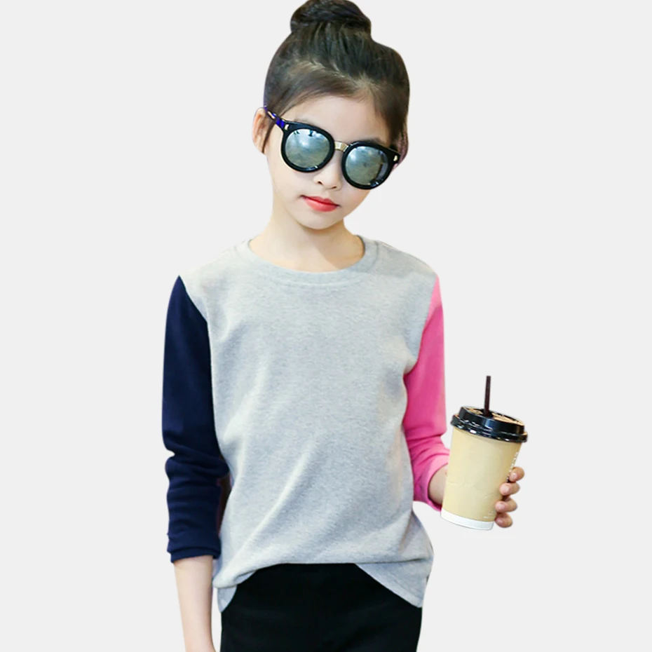 Girls T-Shirt Autumn T-shirt For Girls Long Sleeve Patchwork Casual Girls Top Winter Teen Kids Clothing 4 6 8 12 Years Christmas
Girls T-Shirt Autumn T-shirt For Girls Long Sleeve Patchwork Casual Girls Top Winter Teen Kids Clothing 4 6 8 12 Years Christmas
