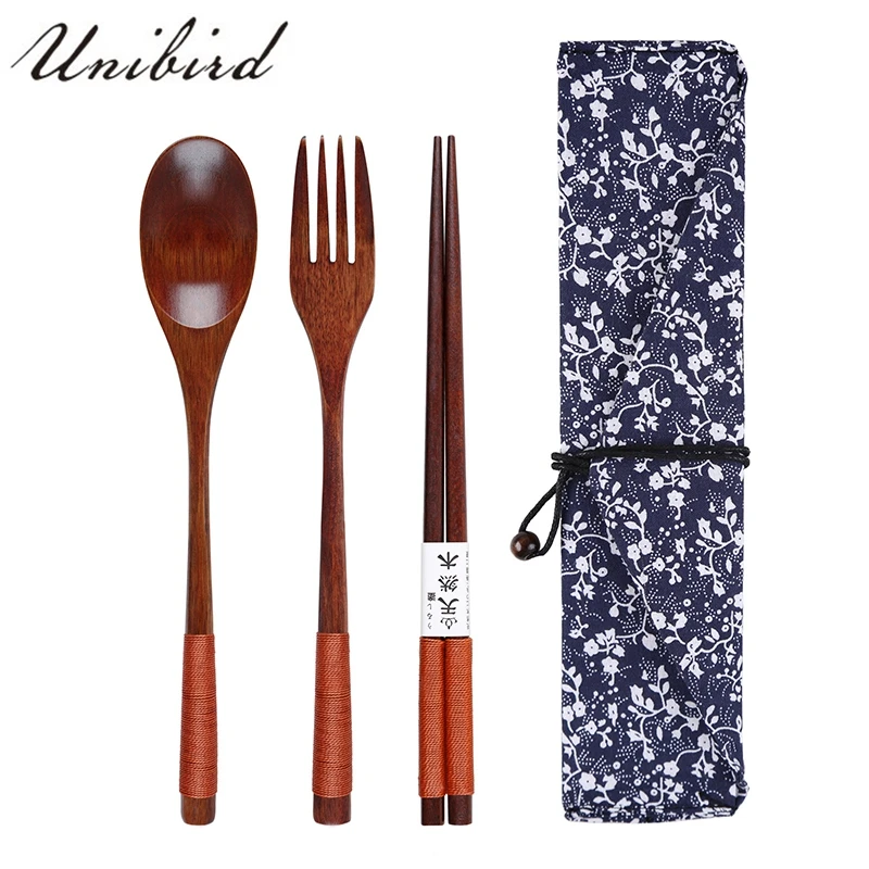 Unibird 3Pcs/Set Natural Wood Janpenese Chopsticks Spoon Fork Dinnerware Set with Bag Sushi Food Chop Sticks Cutlery Tableware
Unibird 3Pcs/Set Natural Wood Janpenese Chopsticks Spoon Fork Dinnerware Set with Bag Sushi Food Chop Sticks Cutlery Tableware