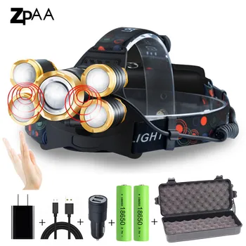 ZOOM High Power USB Headlamp T6 Rechargeable LED Headlight Motion Sensor Head Flashlight Camping Fishing Torch Light Lamp
ZOOM High Power USB Headlamp T6 Rechargeable LED Headlight Motion Sensor Head Flashlight Camping Fishing Torch Light Lamp