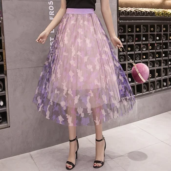 vintage skirts women 2018 spring summer style korean vestido feminina white new camouflage long pleated skirts female A4814
vintage skirts women 2018 spring summer style korean vestido feminina white new camouflage long pleated skirts female A4814
