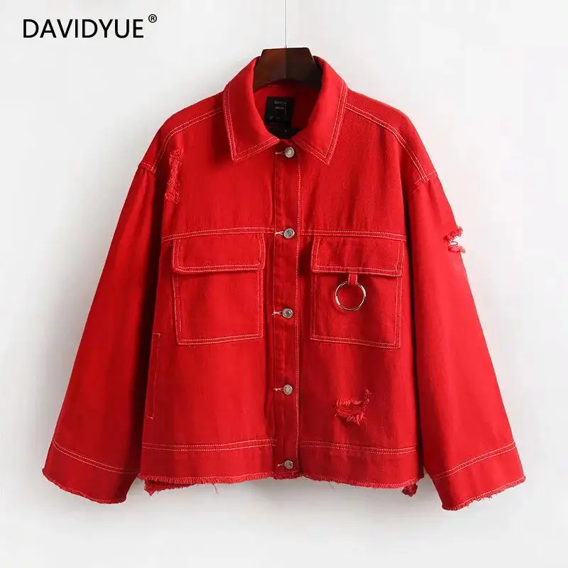 Winter purple yellow Ripped denim jacket women streetwear with ring pocket bomber jacket Punk Rock windbreaker chaqueta mujer
Winter purple yellow Ripped denim jacket women streetwear with ring pocket bomber jacket Punk Rock windbreaker chaqueta mujer