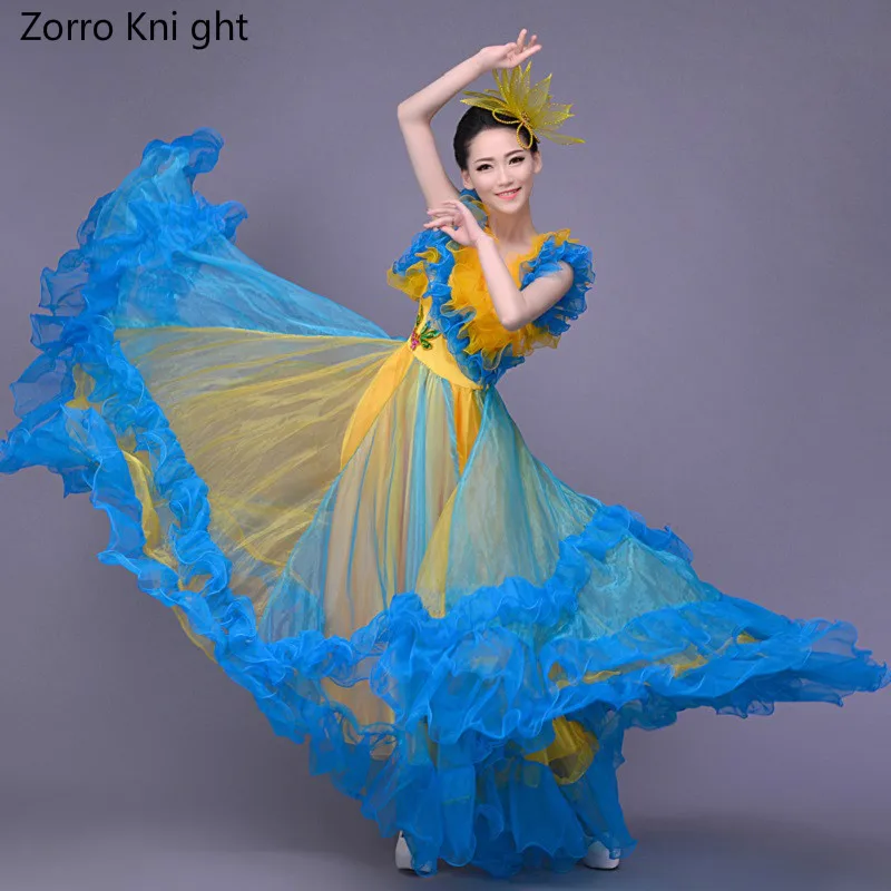 2018 New Dance Big Swing Skirt Costumes Female National Dance Long Skirt Opening Dance Skirt Classical Dance Fairy Costume S-3XL
2018 New Dance Big Swing Skirt Costumes Female National Dance Long Skirt Opening Dance Skirt Classical Dance Fairy Costume S-3XL