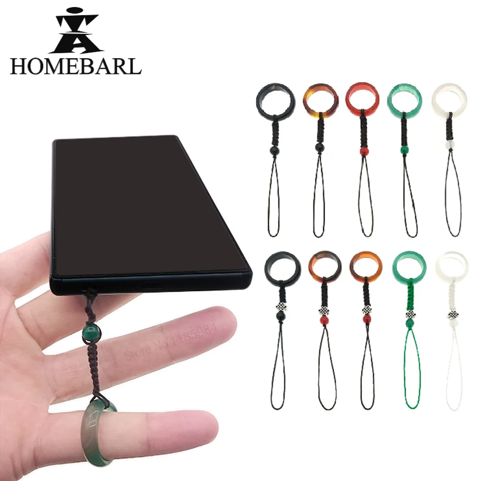 HOMEBARL Handmade DIY Natural Agate Finger Ring Hand Rope Pendants Keychain Mobile Phone Jewelry Cord Anti Drop Fall Protector
HOMEBARL Handmade DIY Natural Agate Finger Ring Hand Rope Pendants Keychain Mobile Phone Jewelry Cord Anti Drop Fall Protector