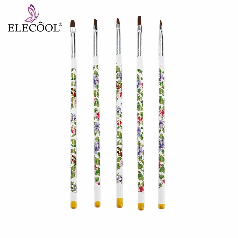 ELECOOL 5PCs/Set Portable Flat Nail Art Painting Brush Flower Pattern UV Gel Pen Set 3D Design Draw Paint Pen Manicure Tool
ELECOOL 5PCs/Set Portable Flat Nail Art Painting Brush Flower Pattern UV Gel Pen Set 3D Design Draw Paint Pen Manicure Tool