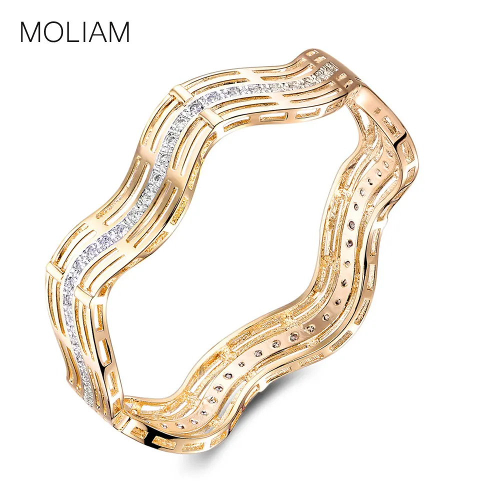 MOLIAM New Fashion Hollow Bangle for Women Gold-Color Bracelet AAA Zirconia Crystal Engagement Jewelry Drop Shipping MLZ012
MOLIAM New Fashion Hollow Bangle for Women Gold-Color Bracelet AAA Zirconia Crystal Engagement Jewelry Drop Shipping MLZ012
