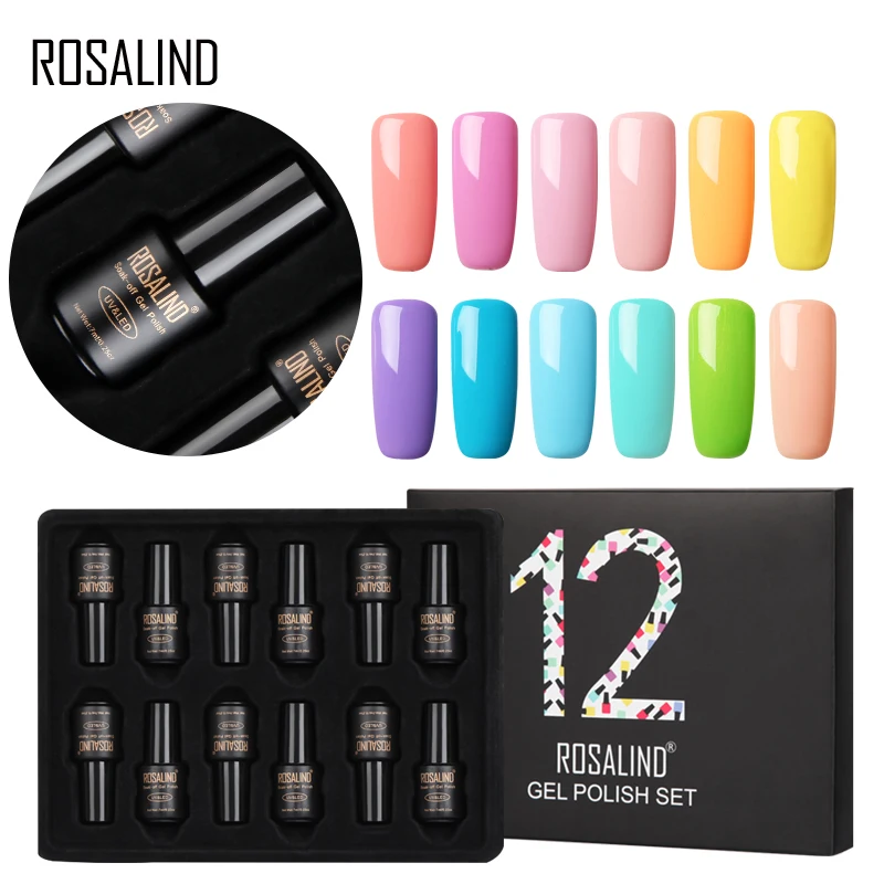 (12PCS/LOT) ROSALIND Gel Nail Polish Set 7ML Semi Permanent Pure Colors Set Nails Art for Design Kit UV LED Dry Fast Manicure
(12PCS/LOT) ROSALIND Gel Nail Polish Set 7ML Semi Permanent Pure Colors Set Nails Art for Design Kit UV LED Dry Fast Manicure