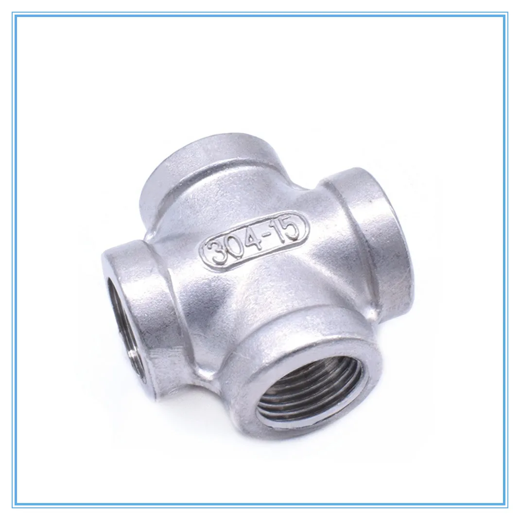 Cross Type 4 way F/F/F Threaded 1/4" 3/8" 1/2" 3/4" Pipe Fittings Stainless Steel SS 304
Cross Type 4 way F/F/F Threaded 1/4" 3/8" 1/2" 3/4" Pipe Fittings Stainless Steel SS 304