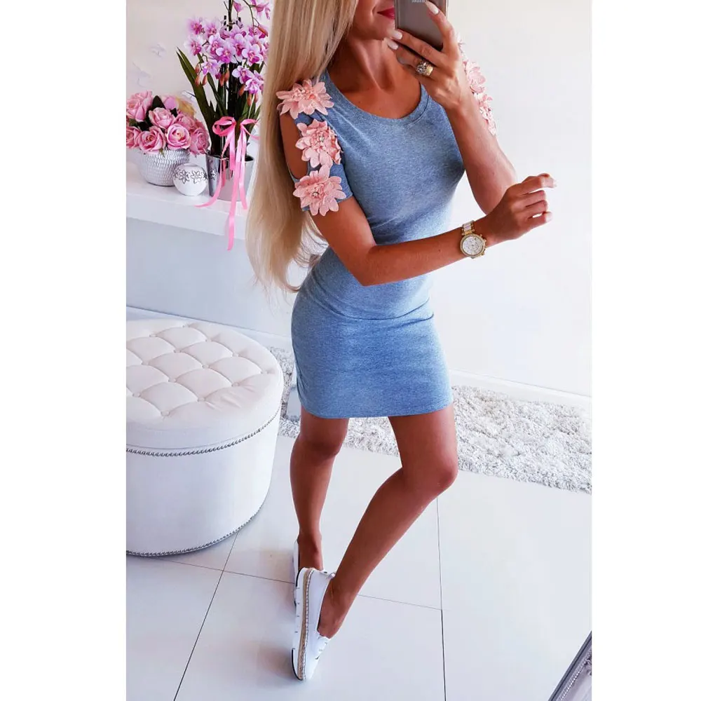 Sexy Bodycon Dress Women Short Sleeve Evening Party Pencil Dresses Flower Crocket Club Party Short Mini Dress
Sexy Bodycon Dress Women Short Sleeve Evening Party Pencil Dresses Flower Crocket Club Party Short Mini Dress