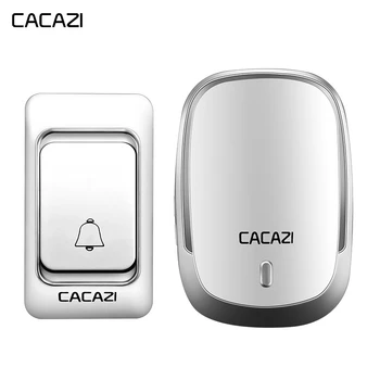 CACAZI Wireless Doorbell DC battery-operated Waterproof Smart Home Cordless Doorbell Chime 200M Remote 23A12V Battery Button
CACAZI Wireless Doorbell DC battery-operated Waterproof Smart Home Cordless Doorbell Chime 200M Remote 23A12V Battery Button