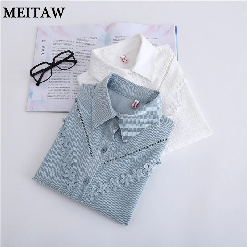 Autumn Winter Floral Embroidery Blouse Shirt Lady Office Tops 2019 Casual Long Sleeve Turn Down Collar Corduroy Blouse
Autumn Winter Floral Embroidery Blouse Shirt Lady Office Tops 2019 Casual Long Sleeve Turn Down Collar Corduroy Blouse