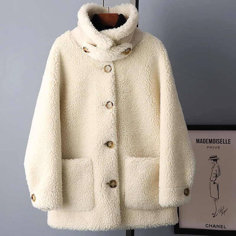 Autumn Winter Coat Women Clothes 2019 Korean Elegant Sheep Shearling Wool Jacket Real Fur Coat Suede Lining Abrigo Mujer AN1813
Autumn Winter Coat Women Clothes 2019 Korean Elegant Sheep Shearling Wool Jacket Real Fur Coat Suede Lining Abrigo Mujer AN1813