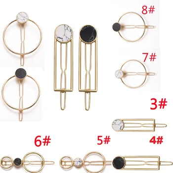 Fashion Hot Women Girls Hair Clip Metal Circle Square Hair Clips Natural Stone Hairpins Barrettes Wedding Hair Clip Accessories
Fashion Hot Women Girls Hair Clip Metal Circle Square Hair Clips Natural Stone Hairpins Barrettes Wedding Hair Clip Accessories