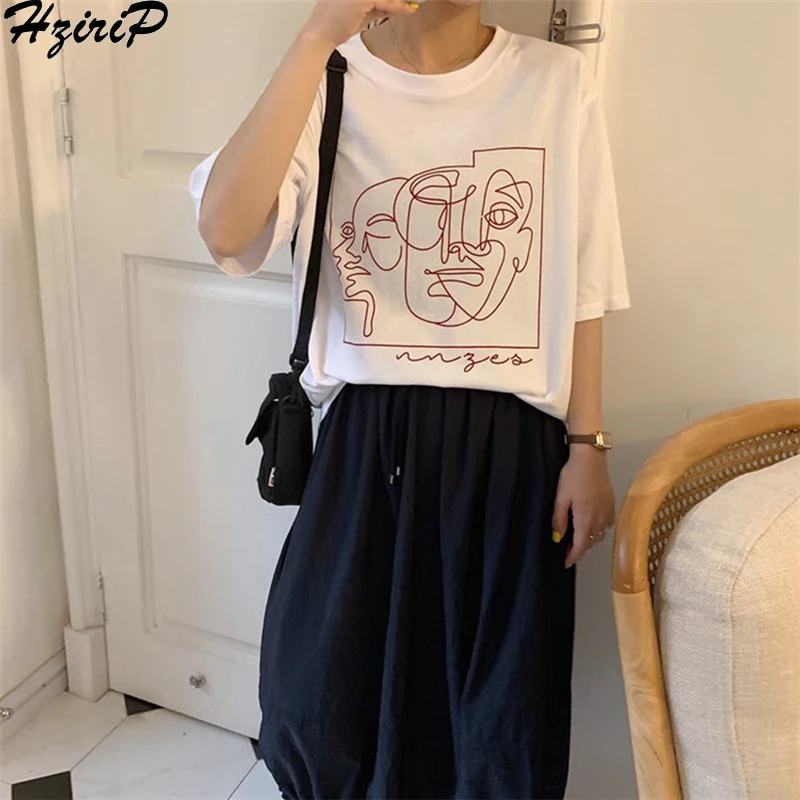 HziriP New 2019 Summer Sweet Fashion Short Sleeve T Shirt Women Casual Loose Character All-Match Tops
HziriP New 2019 Summer Sweet Fashion Short Sleeve T Shirt Women Casual Loose Character All-Match Tops