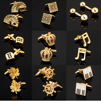 KC High quality men's gold Cufflinks series / Rose / cards / engraving dice / piano keyboard Cufflinks Wholesale and retail
KC High quality men's gold Cufflinks series / Rose / cards / engraving dice / piano keyboard Cufflinks Wholesale and retail