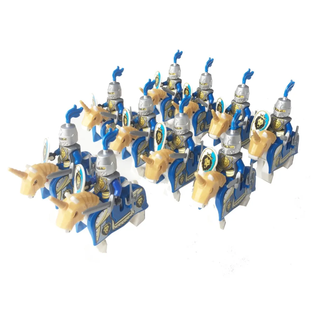 Dragoon Castle Royal Cavalryman King's Knight Blue Lion Knights w/ Battle Steed Rome Cavalry Warrior Building Block Mini Figure
Dragoon Castle Royal Cavalryman King's Knight Blue Lion Knights w/ Battle Steed Rome Cavalry Warrior Building Block Mini Figure