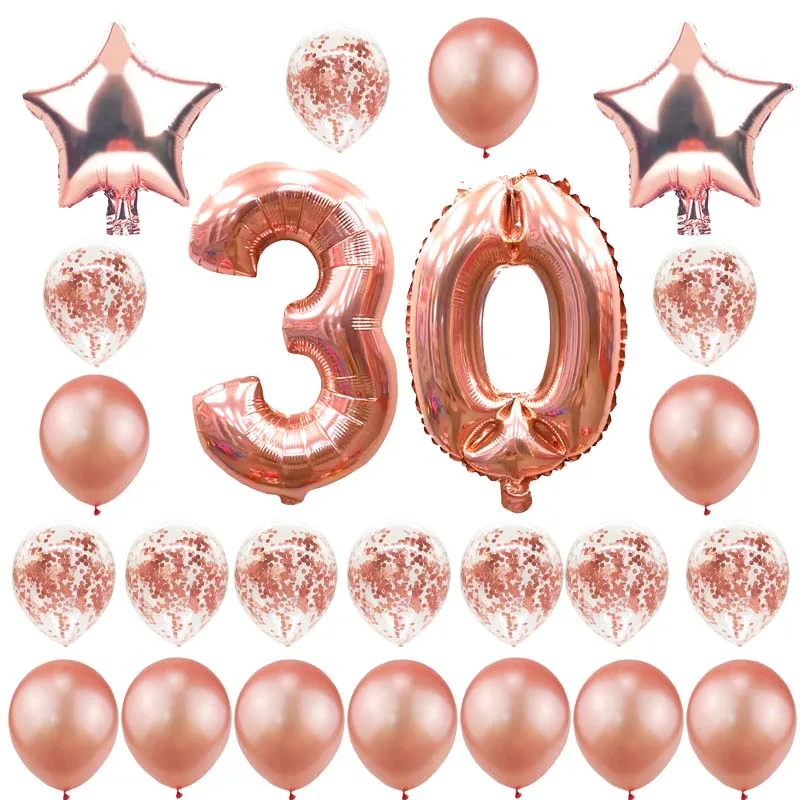 24pcs/set 16 18 20 30 40 50 60 Years Happy Birthday Rose Gold Star Confetti 40inch Number Foil Balloon Birthday Party Decor S2XN
24pcs/set 16 18 20 30 40 50 60 Years Happy Birthday Rose Gold Star Confetti 40inch Number Foil Balloon Birthday Party Decor S2XN