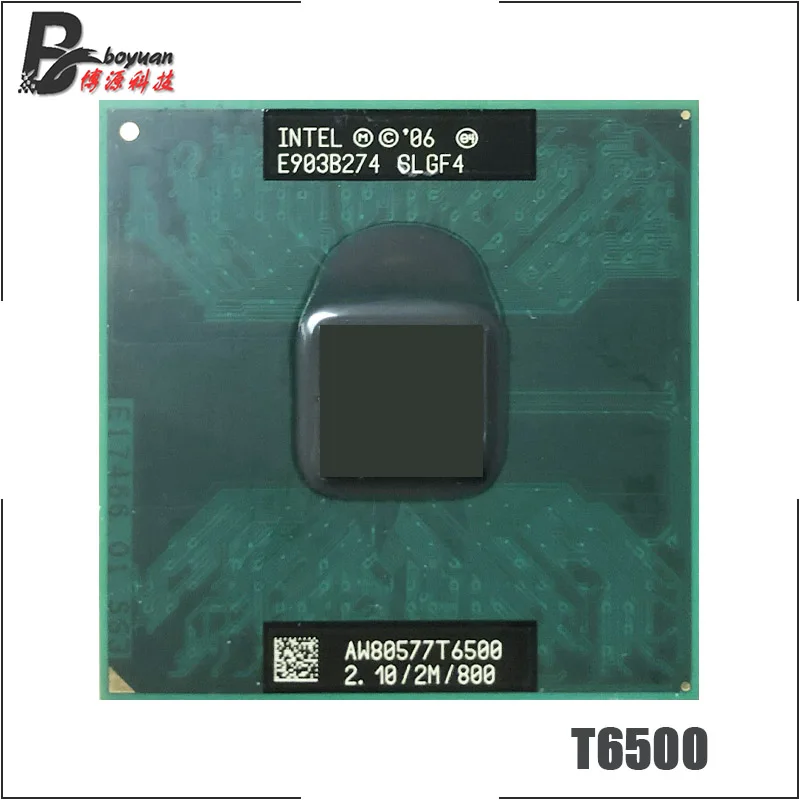 Intel Core 2 Duo Mobile T6500 SLGF4 2.1 GHz Dual-Core Dual-Thread CPU Processor 2M 35W Socket P
Intel Core 2 Duo Mobile T6500 SLGF4 2.1 GHz Dual-Core Dual-Thread CPU Processor 2M 35W Socket P
