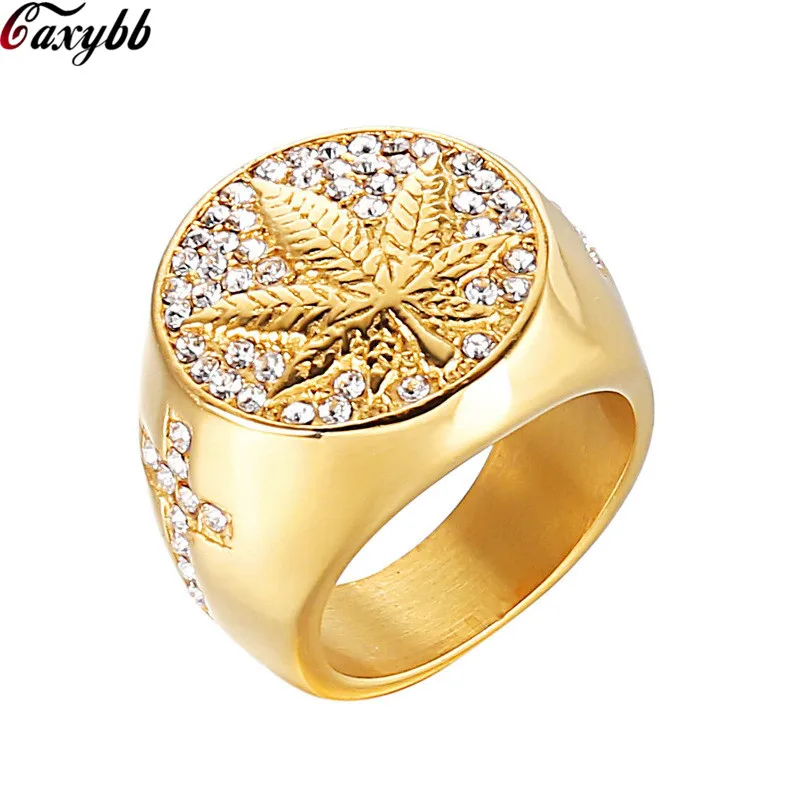 Stainless Steel Iced Out Rapper Weed Maple Rings Cross Zircon Micro Paved Signet RSV Ring For Men HIP Hop Wedding Jewelry
Stainless Steel Iced Out Rapper Weed Maple Rings Cross Zircon Micro Paved Signet RSV Ring For Men HIP Hop Wedding Jewelry