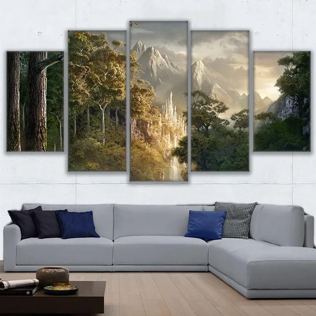 Canvas Paintings Wall Art Prints Framework 5 Pieces Castle In The Mountains Pictures Lord Of Rings Posters Living Room Decor
Canvas Paintings Wall Art Prints Framework 5 Pieces Castle In The Mountains Pictures Lord Of Rings Posters Living Room Decor