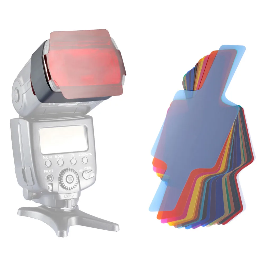Neewer 20 PC FLash/Speedlite Цвет гели Универсальный светофильтр комплект вспышка Strobist E-TTL I-TTL