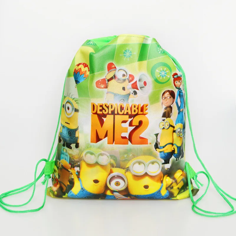 20pcs pink moana non-woven fabric drawstring gift bag child blue