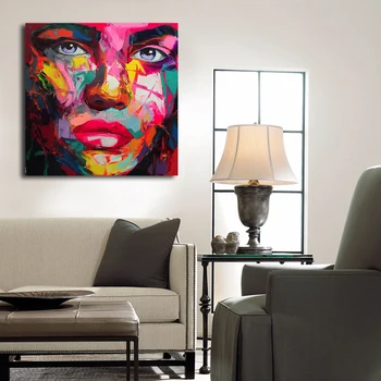 Modern Wall decor paintings Cool young man abstract face colorful painting palette knife oil paintings on canvas
Modern Wall decor paintings Cool young man abstract face colorful painting palette knife oil paintings on canvas