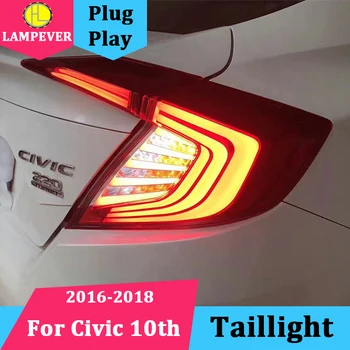 Car Tail lamp For Honda Civic 10th Taillight Sedan LED taillights 2016 2017 LED DRL+Brake+reverse+Signal lamp Rear lamp Back
Car Tail lamp For Honda Civic 10th Taillight Sedan LED taillights 2016 2017 LED DRL+Brake+reverse+Signal lamp Rear lamp Back