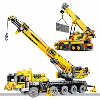 Technic Mobile Crane Set With Mini Figures Truck Educational Model Building Blocks Toys For Children Boy Gifts Fit City
Technic Mobile Crane Set With Mini Figures Truck Educational Model Building Blocks Toys For Children Boy Gifts Fit City