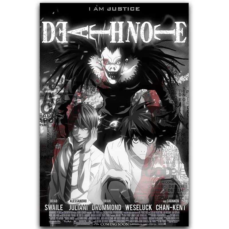 Death Note Poster Popular Classic Anime L and Night God Home Decor Poster 30x45cm 60x90cm Print Wall Decor
Death Note Poster Popular Classic Anime L and Night God Home Decor Poster 30x45cm 60x90cm Print Wall Decor