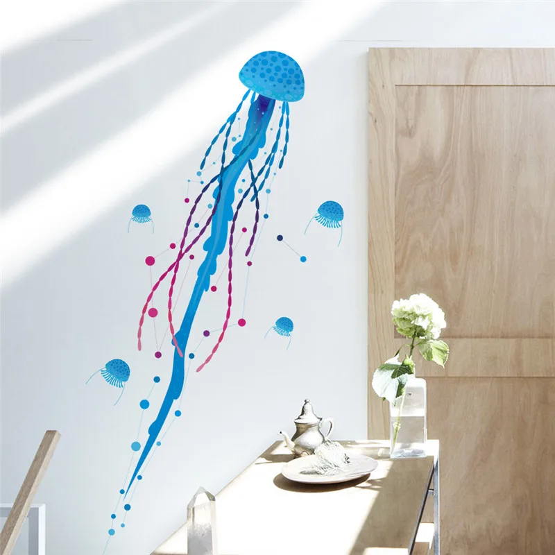 Наклейка на стену с изображением медузы осьминога щупальцев|wall sticker|bedroom stickersposters