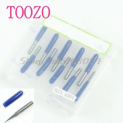 10Pcs 3.175mm Carbide PCB Engraving Bits CNC Router Tool 0.1mm 10 Degree New S08 Drop ship