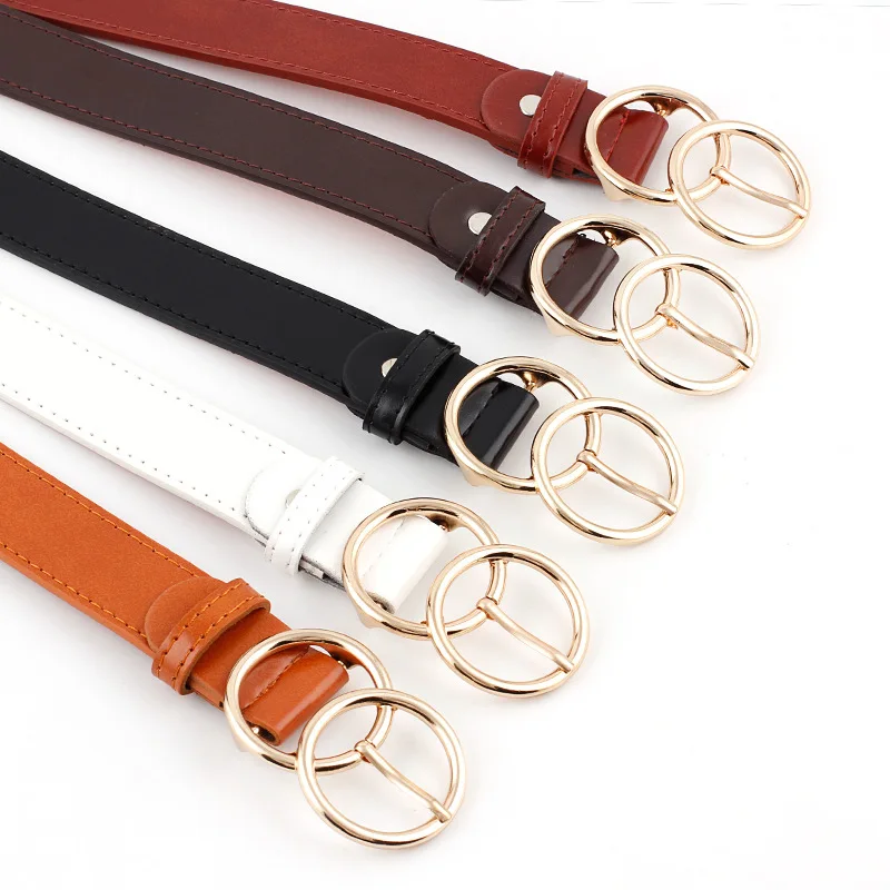 New Fashion Double Loop Pin Buckle Pattern Casual Eyelets PU Leather Belt For Female Gold Round Pin Buckle Wide Jean Waist Belt
New Fashion Double Loop Pin Buckle Pattern Casual Eyelets PU Leather Belt For Female Gold Round Pin Buckle Wide Jean Waist Belt
